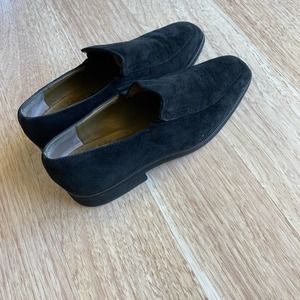 Yves Saint Laurent Black Loafers Velvet Suede Womens Size 6m